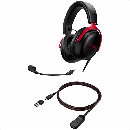 Hp 727A9AA Headsets/Earsets Hyperx Cloud Iii - Gaming Headset (black/red) - Stereo - Usb 2.0, Mini-phone (3.5mm) - Wired - 64 Oh 197029008237