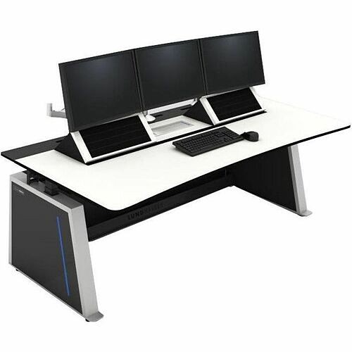 Middle Atlantic LH-XTCMHS Tables & Desks Lund Halsey X-type Broadcast Air Console - 63in Width - Taa Compliant - White Top - Industrial Style Lhxtcmhs 