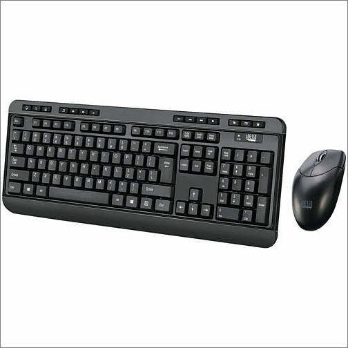 Adesso WKB-1320CB-TAA Keyboard & Mouse Combos Adesso Antimicrobial Wireless Desktop Keyboard And Mouse - Usb Membrane Wireless Rf 2.40 Ghz Keyboard  Wkb1320cbtaa 783750013000