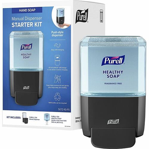Gojo Industries, Inc 50721GFS Soap Dispensers Es4 Push-style Soap Dispenser Starter Kit GOJ50721GFS 10073852296560