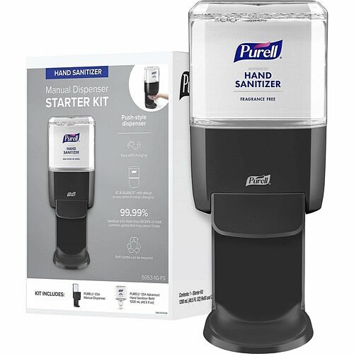 Gojo Industries, Inc 50531GFS Soap Dispensers Es4 Push Hand Sanitizer Dispenser Starter Kit GOJ50531GFS 10073852296553