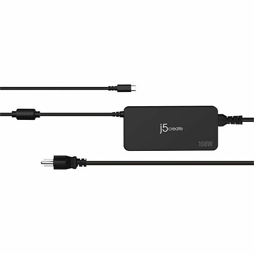 J5create JUP34108 Power Adapters J5create 108w Usb-type C Pd Super Charger - 108 W - 3.94 Ft Cable - 120 V Ac, 230 V Ac Input - 5 V D 