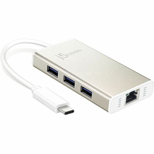J5create JCH471 USB/Firewire Adapters J5create Usb-c Multi-adapter Gigabit Ethernet / Usb 3.1 Hub - Usb Type C - 125 Mb/s, 640 Mb/s - Desk 