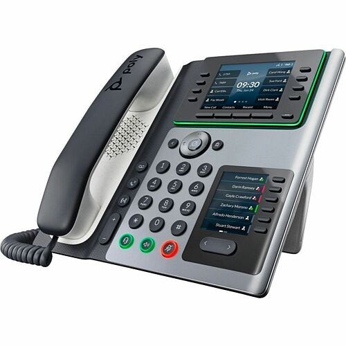 Poly 89B55AA IP Phones Poly Edge E450 Ip Phone - Corded - Corded/cordless - Wi-fi, Bluetooth - 3 Multiple Conferencing - De 196188444498