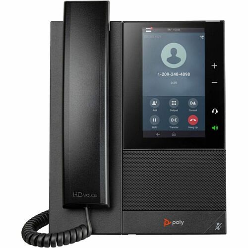 Poly 849B5AA IP Phones Poly Ccx 500 Ip Phone - Corded - Corded - Bluetooth - Desktop, Wall Mountable - Black - Taa Complian 197497506518