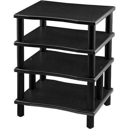 Monoprice 39165 Stands & Cabinets Monoprice Monolith Heavy Duty 4 Tier Audio Stand Xl, 1" Shelf Thickness, Black - 350 Lb Load Capacit 889028133279