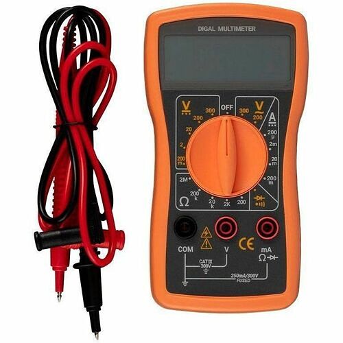 Monoprice 39385 Multimeters Monoprice Digital Multimeter For Testing Voltage, Current, Resistance, And Diodes - 300 V Ac - 300 V 889028135549