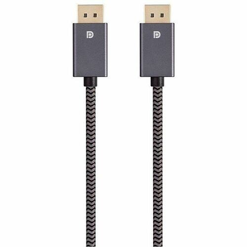 Monoprice 40789 Cables Monoprice Displayport 1.4 Easyplug Nylon Braided Cable, 10ft, Gray (10 Pack) - 10 Ft Displayport A/v 889028149751