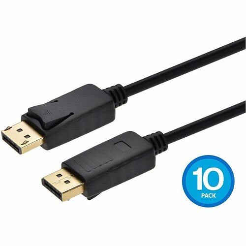 Monoprice 41278 Cables Monoprice Select Series Displayport 1.2a Cable, 1.5ft (10-pack) - 1.50 Ft Displayport A/v Cable - Fi 889028154755