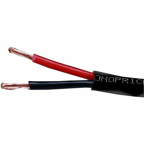 Monoprice 41400 Cables Monoprice Speaker Wire, Cl2 Rated, 2-conductor, 12awg, 1000ft, Black - 1000 Ft Audio Cable For Speak 889028155998