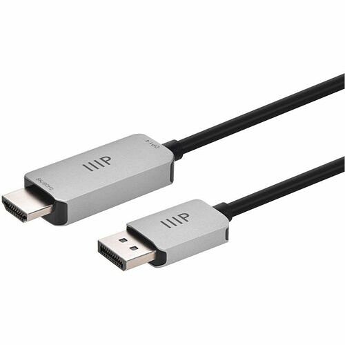 Monoprice 44344 Cables Monoprice Displayport 1.4 To 8k Hdmi Cable, 8k 60hz, 32awg, 6ft - 6 Ft Displayport/hdmi Av/data Tran 889028187968