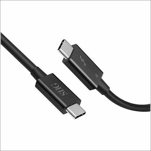 Siig CB-TB0211-S1 Cables Siig Thunderbolt 4 Cable 2.3ft (0.7m) - 8k@60hz Display - 40gbps Data Transfer - Up To 240w Charging Cbtb0211s1 662774045924