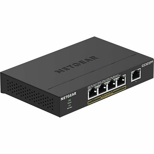 Netgear GS305PP-300NAS Switches & Bridges Netgear 5-port Gigabit Ethernet Soho Unmanaged Switch With 4 Ports Poe+ (83w) - 5 Ports - Gigabit Et Gs305pp300nas 606449163254