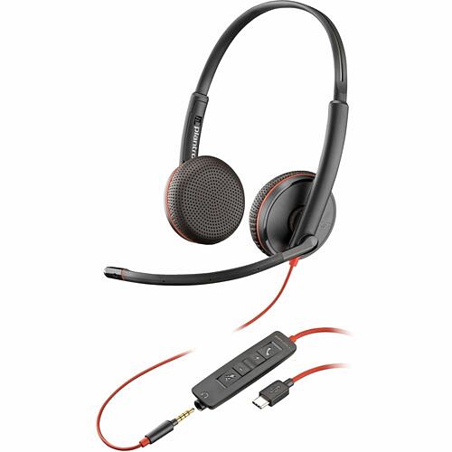 Poly 8M3X7AA#ABA Headsets/Earsets Poly Blackwire C3225 Headset - Stereo - Mini-phone (3.5mm), Usb Type C - Wired - 32 Ohm - 20 Hz - 20 8m3x7aaaba 197497914979
