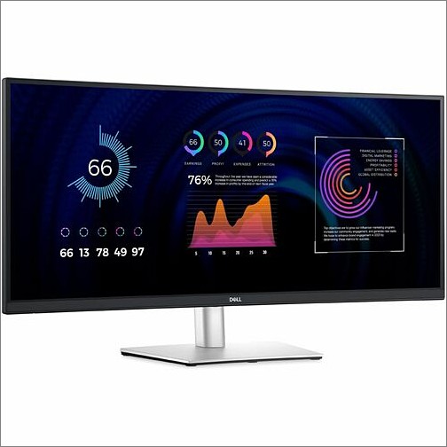 Dell DELL-P3424WE Monitors Dell P3424we 34" Class Uw-qhd Curved Screen Led Monitor - 21:9 - Black, Silver - 34.1" Viewable - In Dellp3424we 884116448082