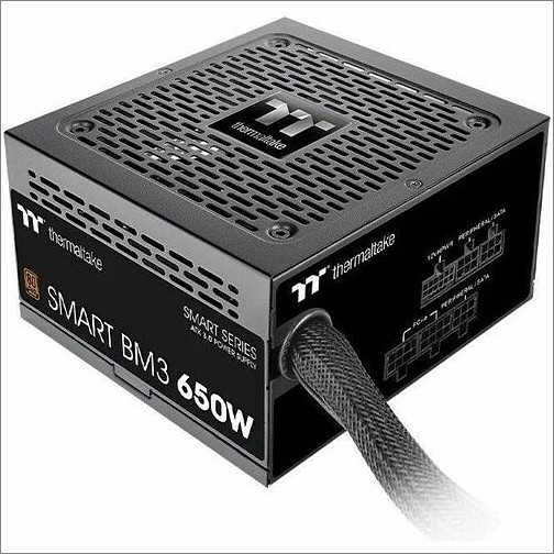 Thermaltake PS-SPD-0650MNFABU-3 Power Supplies Thermaltake Smart Bm3 Bronze 650w - Tt Premium Edition - Internal - 3.3 V Dc, 5 V Dc, 12 V Dc, -12 V Psspd0650mnfabu3 841163089699