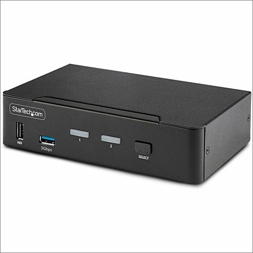 Startech D86A2-2-PORT-8K-KVM KVM Switchboxes 2-port Usb 3.2 Gen 1 Kvm Switch - Displayport - 8k 60hz D86a22port8kkvm 065030894906