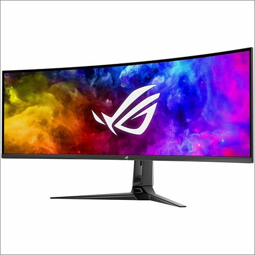 Asus PG49WCD Monitors Asus Rog Swift Pg49wcd 49" Class Dual Quad Hd (dqhd) Curved Screen Gaming Oled Monitor - 32:9 - Blac 197105266698