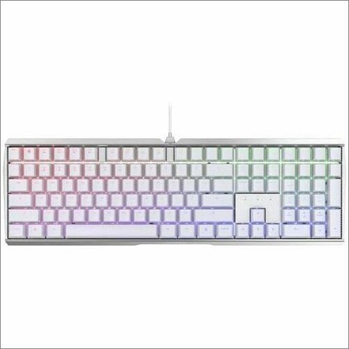 Cherry G80-3874HYAUS-0 Keyboards & Keypads Cherry Mx 3.0s Wired Rgb Keyboard, Mx Red Switch,  For Office And Gaming, White - Removeable Cable,  G803874hyaus0 840183605629