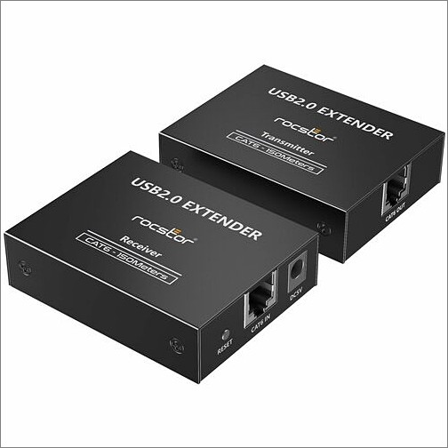 Rocstor Y10G004-B1 Cable Extenders Truereach 4 Port Usb 2.0 Over Cat5/cat6/cat6a/cat7 Extender - Up To 492ft (150m) - Bus Powered - Lin Y10g004b1 810136920048