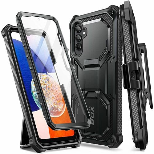I-Blason A14-ARMOR-BLACK Carrying Cases I-blason Armorbox Carrying Case (holster) Samsung Galaxy A14, Galaxy A14 5g Smartphone - Black - Sho A14armorblack 843439121829
