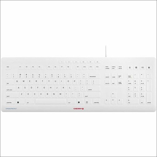 Cherry JK-8502US-0 Keyboards & Keypads Cherry Stream Protect Keyboard - Cherry Stream Wired Keyboard With High Quality Protective Silicone  Jk8502us0 840183607272