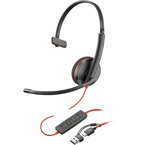 Hp 8S0L5A6#ABA Headsets/Earsets Poly Blackwire C3210 Headset - Mono - Usb Type C - Wired - 32 Ohm - On-ear - Monaural - 2.50 Ft Cabl 8s0l5a6aba 197498190884