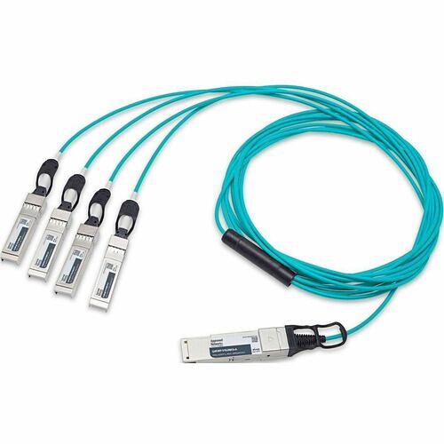 C2g Q4S10F-V15.0M13-A Cables Approved Networks 40g Qsfp+ Aoc Cable (qsfp+ To 4 X Sfp+) Breakout - 49.21 Ft Fiber Optic Network Ca Q4s10fv150m13a 