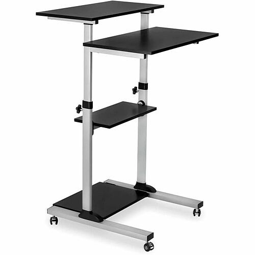Mount-It MI-7940B Tables & Desks Mount-it! Height Adjustable Rolling Stand Up Desk - 132 Lb Capacity - Height Adjustable X 28" Width  Mi7940b 818103022108