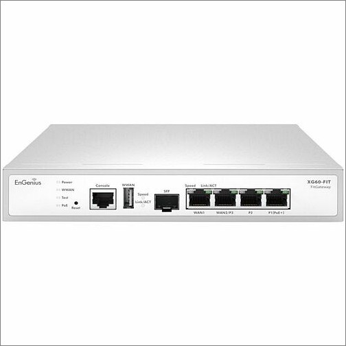 Engenius XG60-FIT Network Security & Firewalls Engenius Fitxpress Gateway Xg60-fit - 4 Port - 10/100/1000base-t, 1000base-x - Gigabit Ethernet - 3  Xg60fit 655216011304