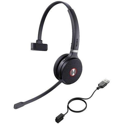 Yealink 1308104 Headsets/Earsets Yealink Whm621 With Charging Cable Headset - Mono - Wireless - Dect - 984.3 Ft - 32 Ohm - 20 Hz To 2 