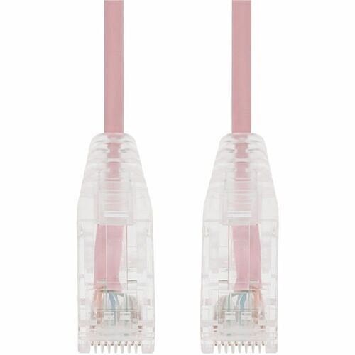 Addon ADD-15FSLCAT6A-PK Cables Addon 15ft Pink Cat 6a Slim Pvc Ethernet Cable Snagless Clear-claw Rj-45 M/m - 15 Ft Category 6a Net Add15fslcat6apk 195285789938