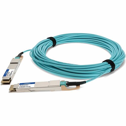 Addon QDD-400-AOC30M-AO Cables Addon Fiber Optic Network Cable - 98.43 Ft Fiber Optic Network Cable For Network Device - First End: Qdd400aoc30mao 195285538666