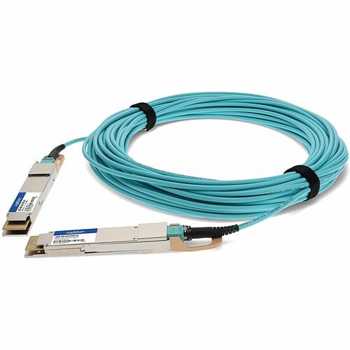 Addon QDD-400-AOC25M-AO Cables Addon Fiber Optic Network Cable - 82.02 Ft Fiber Optic Network Cable For Network Device - First End: Qdd400aoc25mao 195285538628