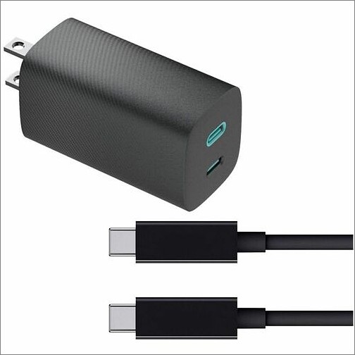 4xem 4X45WCHRGKIT10B Miscellaneous Kits Laptop Charger With 45w Gan     Power  - Charger And 10ft Usb C Cable Black (4x45wchrgkit10b) 841567004540