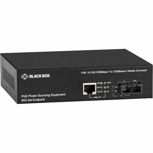 Black Box LPS500A-MM-SC-R3 Transceivers/Media Converters Black Box Lps500 Transceiver/media Converter - Network (rj-45) - 1x Poe (rj-45) Ports - 1 X Sc Ports Lps500ammscr3 822088150596