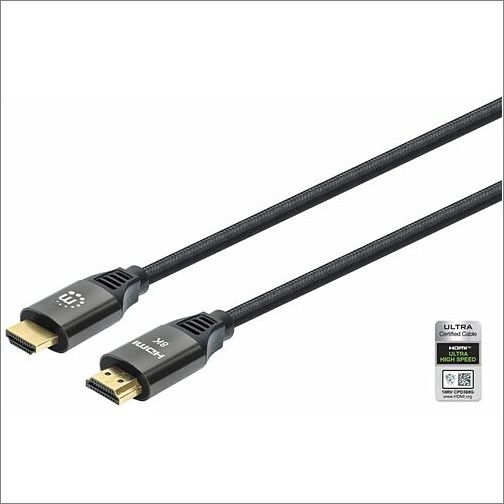 Manhattan 355957 Cables Manhattan 8k@60hz Certified Ultra High Speed Hdmi Cable With Ethernet - 9.84 Ft Hdmi A/v Cable For A 766623355957