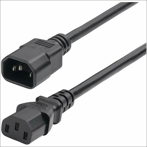 Startech 8713-8100-POWER-CORD Power Cords Startech.com 1ft (0.3m) Power Extension Cord, Iec 60320 C14 To C13 Pdu Power Cord, 10a 250v, 18awg,  87138100powercord 065030901376