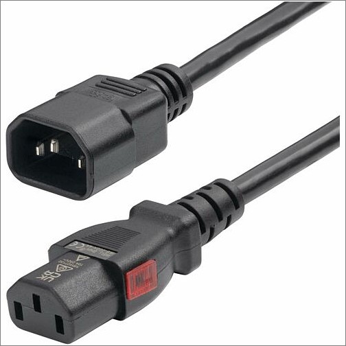 Startech 87L3-8A00-POWER-CORD Power Cords Startech.com 10ft (3m) Power Extension Cord, Iec 60320 C14 To Locking C13, Pdu Power Cord, 10a 250v, 87l38a00powercord 065030901413
