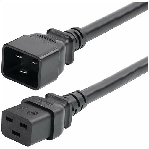 Startech BA16-2200-POWER-CORD Power Cords Startech.com 2ft (60cm) Heavy Duty Extension Cord, Iec 60320 C19 To C20 Black Extension Cord, 20a 25 Ba162200powercord 065030901482