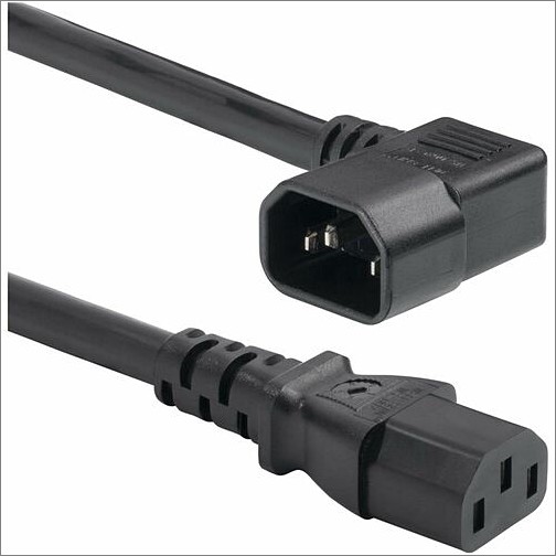 Startech 8745-4600-POWER-CORD Power Cords Startech.com 6ft (1.8m) Heavy Duty Power Cord, Right Angle Iec 60320 C14 To C13, 15a 250v, 14awg, Ul 87454600powercord 065030901406