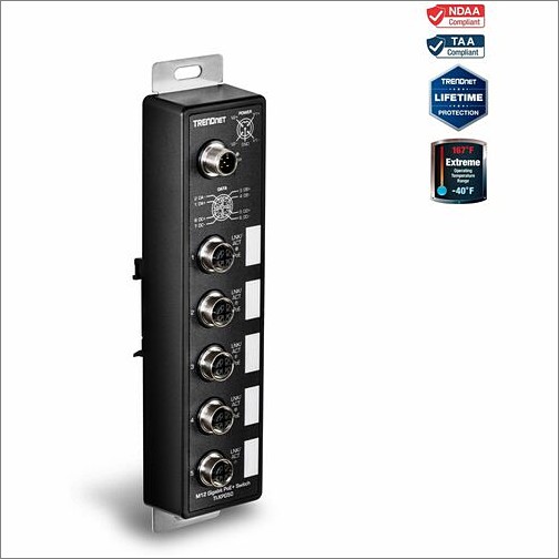 Trendnet TI-XPG50 Switches & Bridges 5-port Industrial En50155 M12 Gigabit Poe+ Railway Switch Tixpg50 710931162677