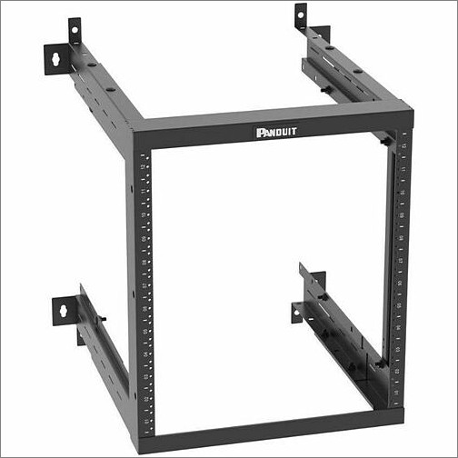 Panduit AWMR12 Rack Equipment Adjustable Depth Wall Mount Rack, 12ru, Black 