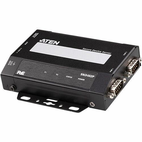Aten SN3402P Terminal & Device Servers Aten 2-port Rs-232/422/485 Secure Serial Device Server With Poe - Twisted Pair - 1 X Network (rj-45) 672792013386