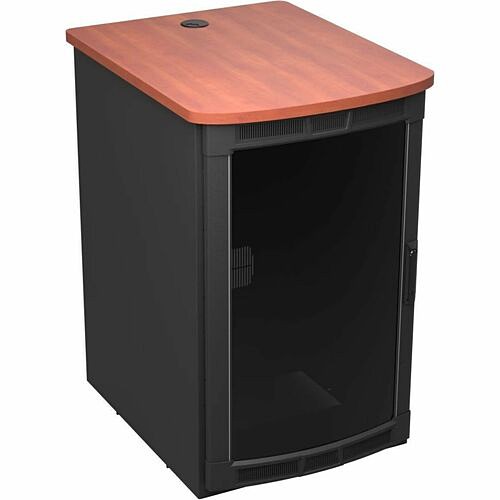 Middle Atlantic BGR-19SA27MDK-E0 Rack Equipment Rolling Presentation Rack With Biltmore Cherry Top Bgr19sa27mdke0 656747402579