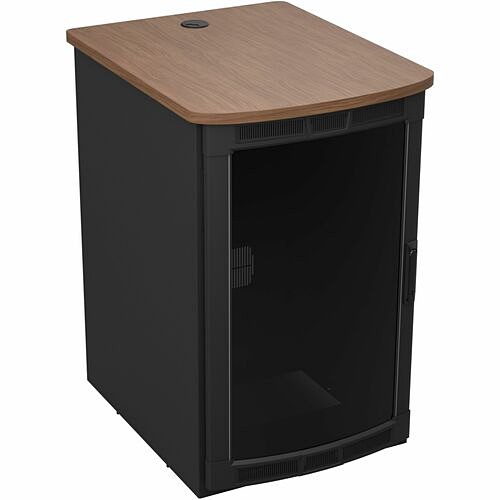 Middle Atlantic BGR-25SA27MDK-D0 Rack Equipment Bgr Series 25ru Rolling Presentation Rack With Walnut Heights Top-31.35in Depth Bgr25sa27mdkd0 656747402685