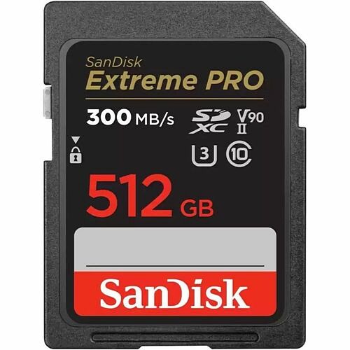 Sandisk SDSDXDK-512G-GN4IN Memory Cards Sandisk Extreme Pro 512 Gb Class 10/uhs-ii (u3) V90 Sdxc - 300 Mb/s Read - 260 Mb/s Write (sdsdxdk-5 Sdsdxdk512ggn4in 619659202217