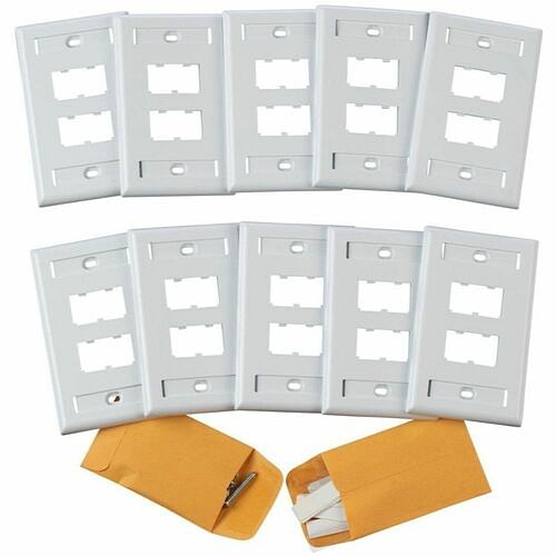 Panduit CFPL4WH-X Faceplates & Mounting Boxes Panduit Mini-com Single Gang Faceplates - 4 X Total Number Of Socket(s) - 1-gang - Wall Mount, Ceili Cfpl4whx 061305683152
