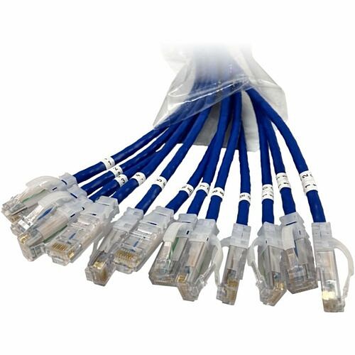 C2g EZFPM6A03Q12-07 Cables Ortronics Ez Patch Flat Pack Clarity Cat6a 3ft, 12 Pack, Violet - 3 Ft Category 6a Data Transfer Cab Ezfpm6a03q1207 662875031833
