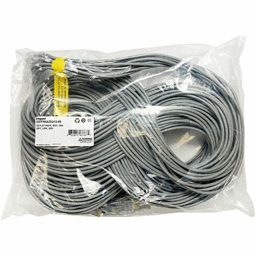 C2g EZFPM6A07Q12-08 Cables Ortronics Ez Patch Flat Pack Clarity Cat6a 7ft, 12 Pack, Gray - 7 Ft Category 6a Network Cable For N Ezfpm6a07q1208 662875032021